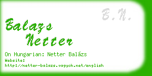 balazs netter business card